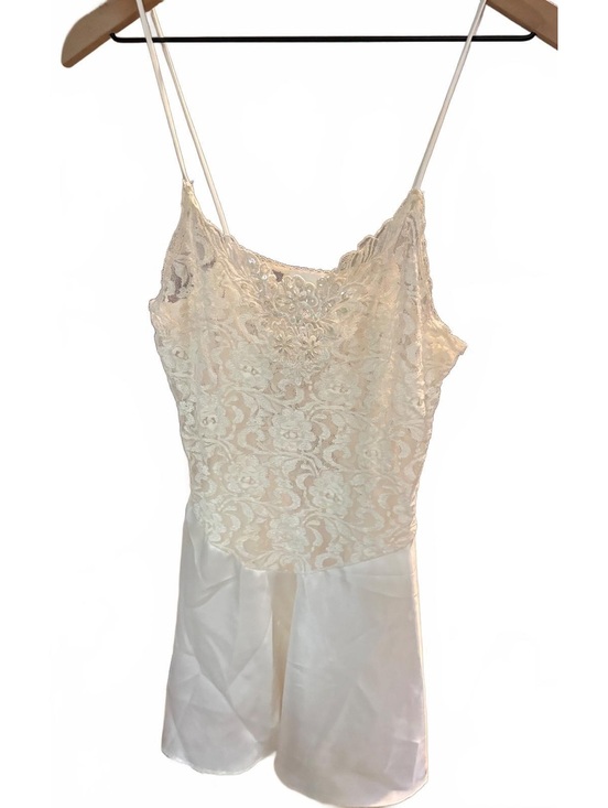 Secret Treasures Other - Vintage Secret Treasures Ivory Lace Satin Slip Dress - Medium